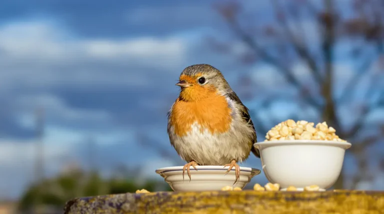 Rouges-gorges au jardin : ce soir, mettez dehors cet aliment de base à 3 centimes, que la plupart des jardiniers oublient